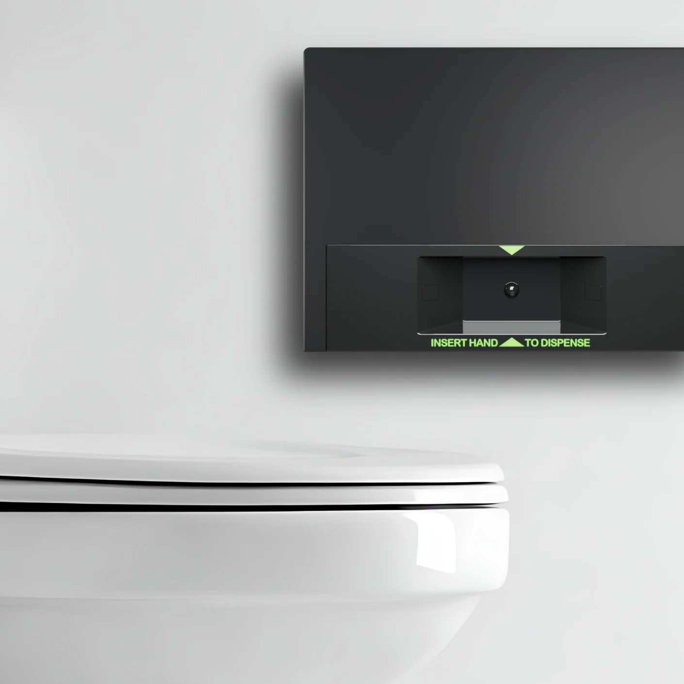 black electronic toilet paper dispenser