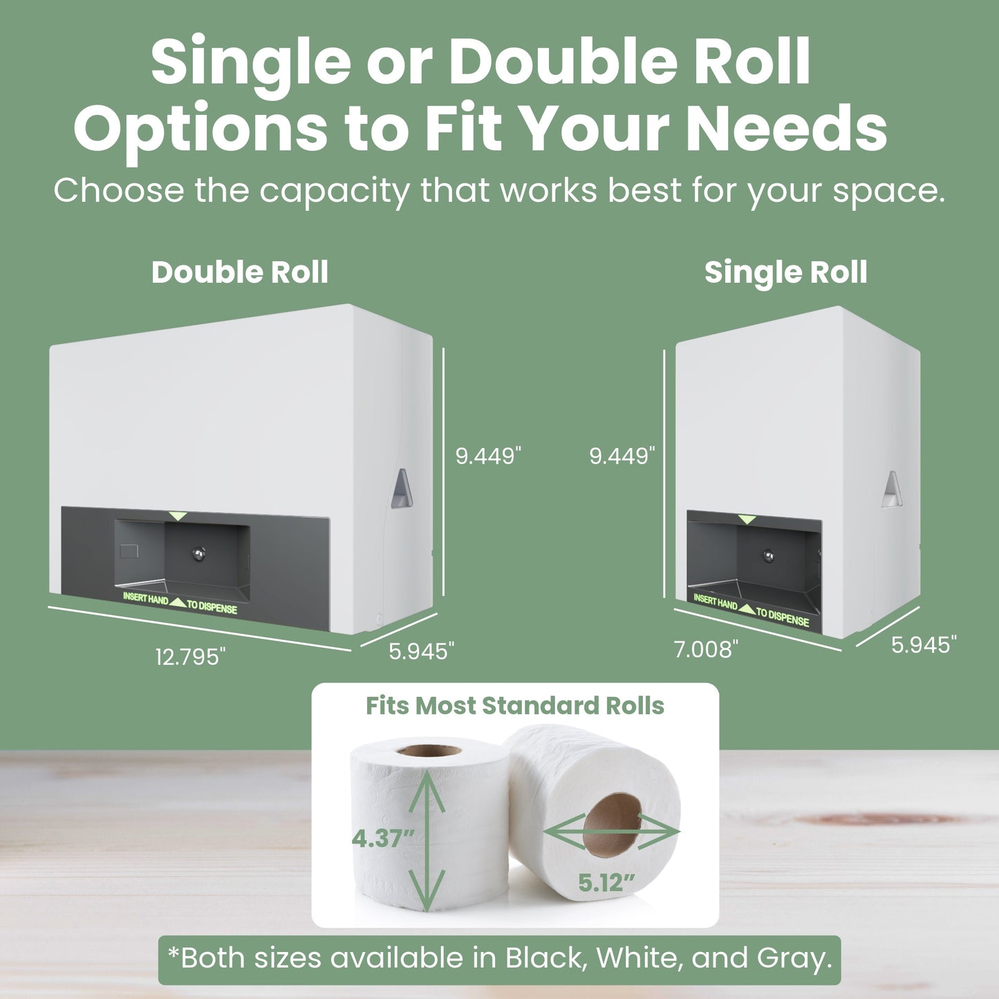 Automatic Touchless Toilet Paper Dispenser | Double-Roll (Square)