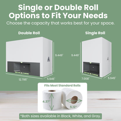 Automatic Touchless Toilet Paper Dispenser | Double-Roll (Square)